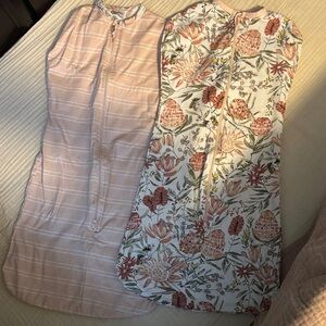 Floral and Striped Sleeveless Dresses